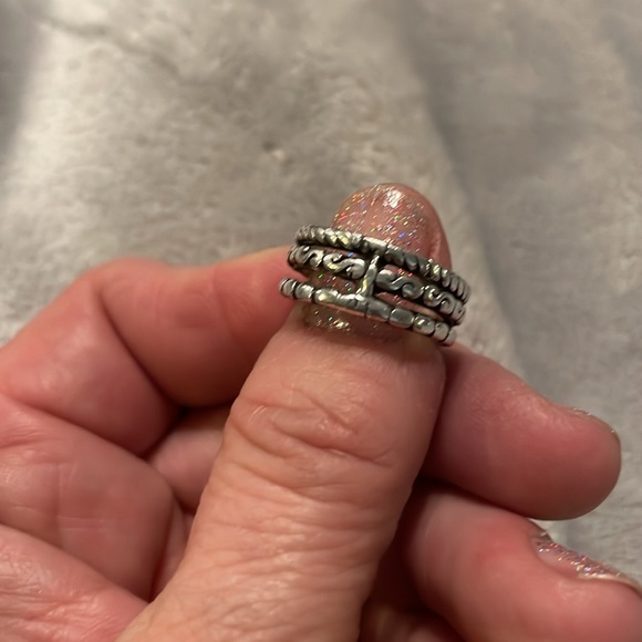Samuel B sterling silver 3 row ring. - Picture 2 of 3